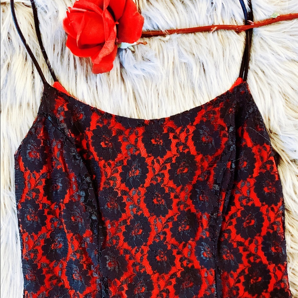 😍 Designer Red ❤️ Lace Dress